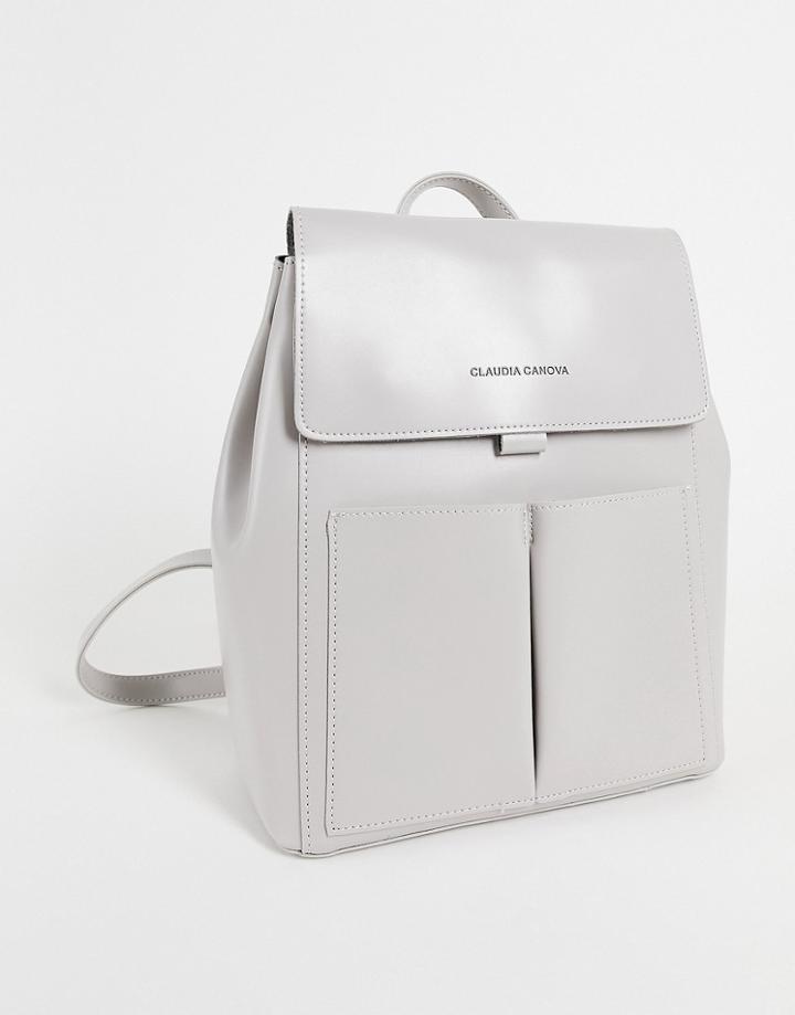 Claudia Canova Two Pocket Backpack In Gray