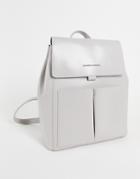 Claudia Canova Two Pocket Backpack In Gray