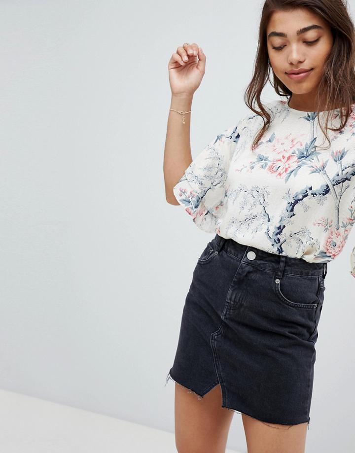 Warehouse Vintage Floral Print Blouse - White