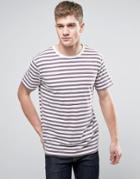 Brooklyn Supply Co Plum Breton Stripe T-shirt - Purple