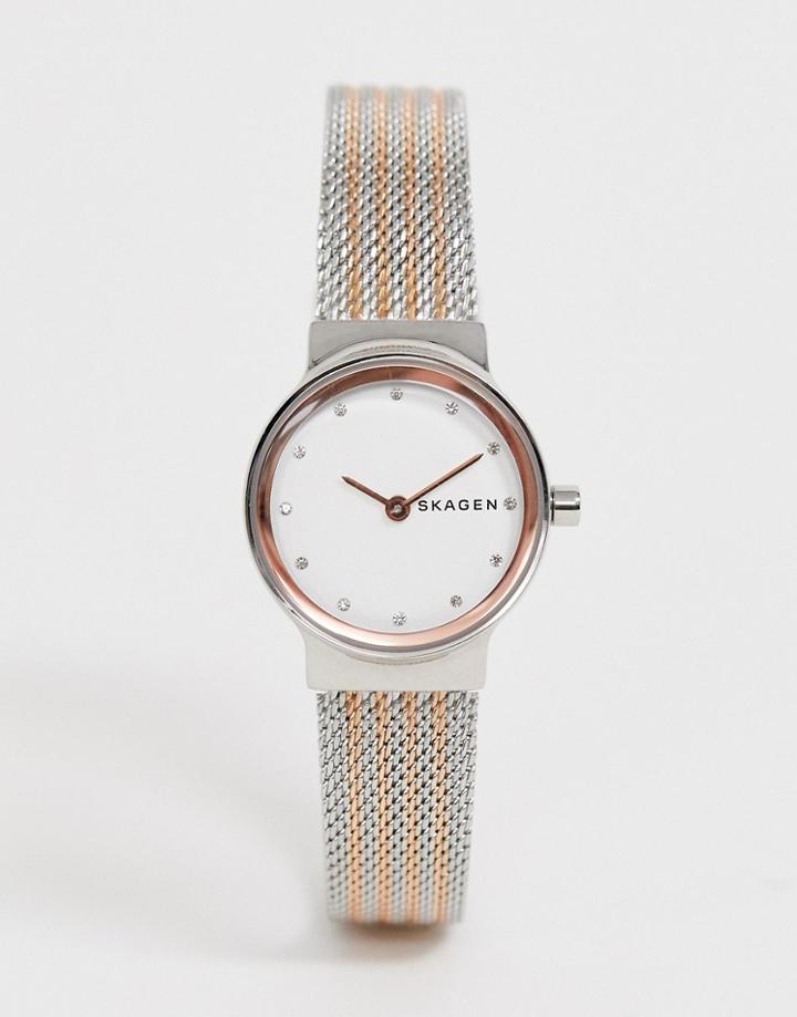 Skagen Skw2699 Freja Watch In Rose Gold Mixed Metal - Gold
