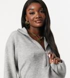 Asos Design Tall Sweater With Zip Through And Wide Sleeves In Gray Heather-grey