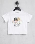 Fiorucci Relaxed T-shirt With Floral Angel Graphic-white