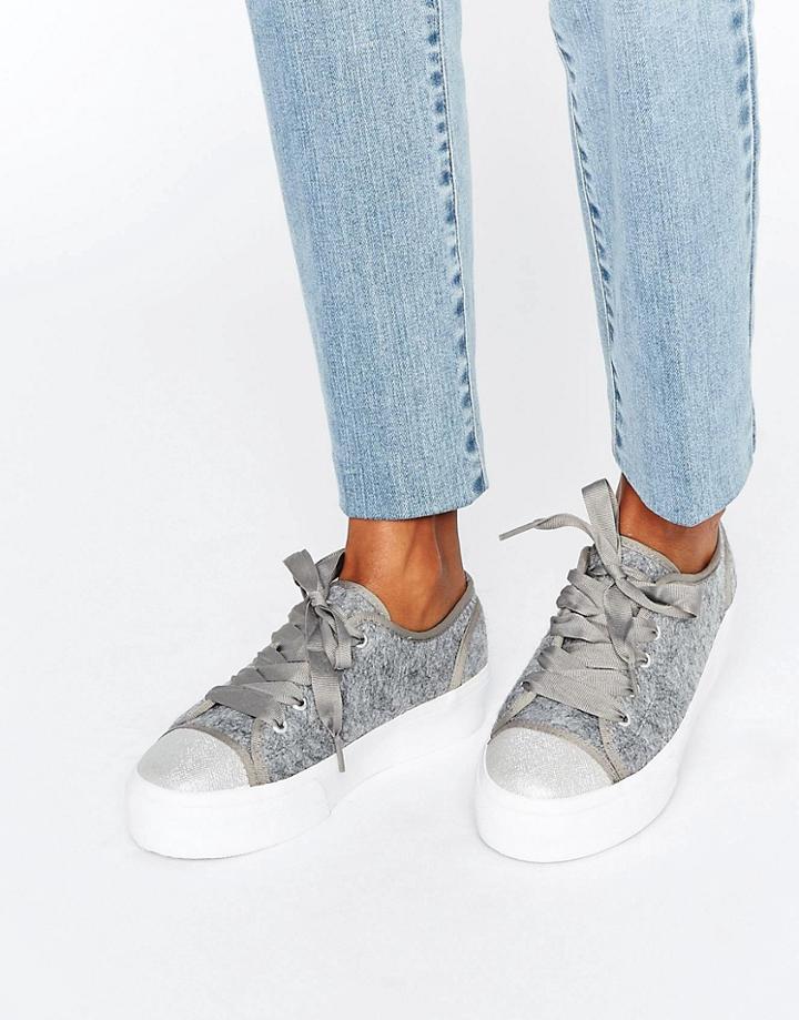 Miss Kg Loco Flatform Sneakers - Gray