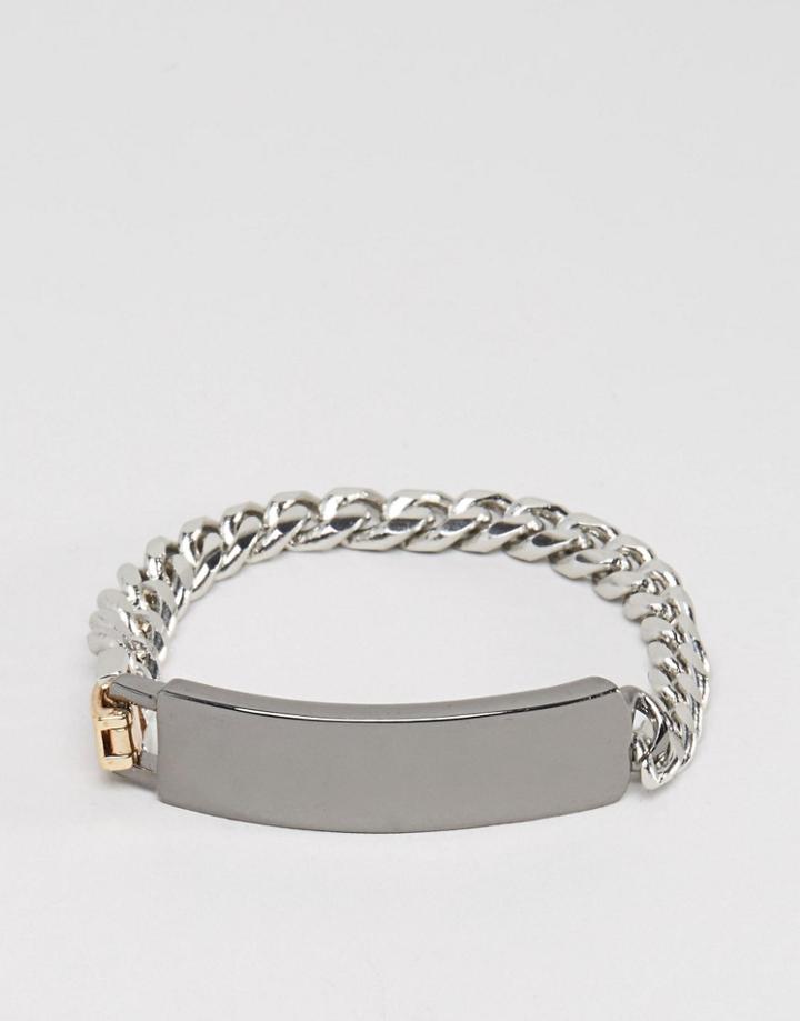 Icon Brand Premium Id Chain Bracelet In Silver - Silver