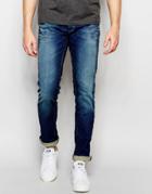 Jack & Jones Slim Fit Jeans In Blue - Medium Blue Denim