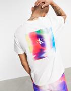 Calvin Klein Jeans Pride Large Back Logo T-shirt In White