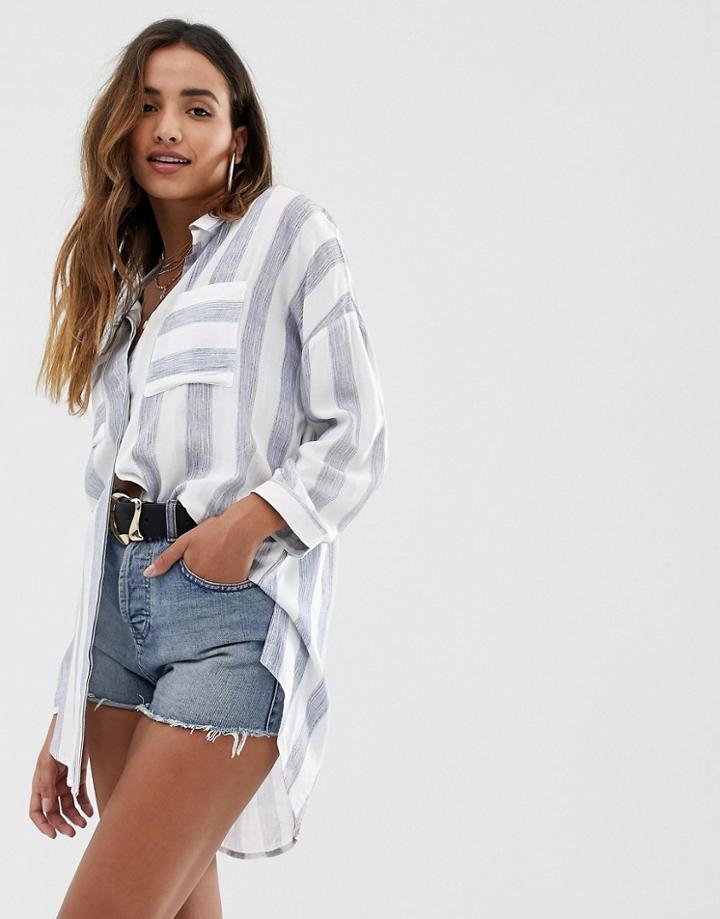 Skylar Rose Oversized Boyfriend Shirt - White