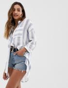Skylar Rose Oversized Boyfriend Shirt - White