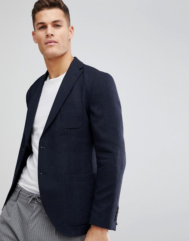 Selected Homme Slim Fit Patch Pocket Blazer In Woven Fabric - Black