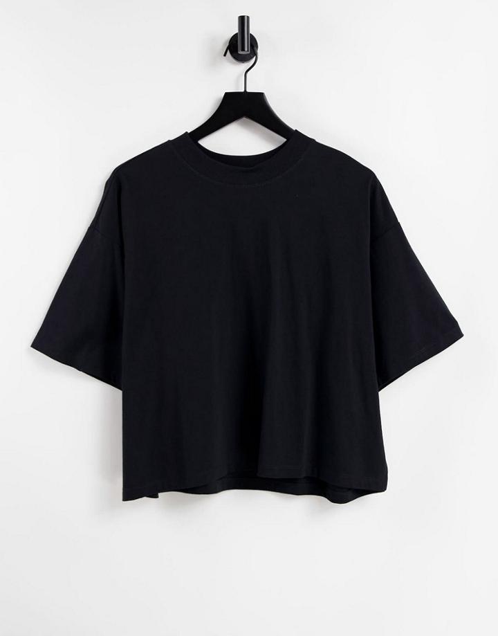Asos Design Super Oversized T-shirt With Side Split In Black