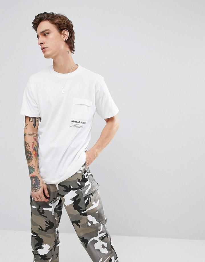 Maharishi T-shirt In White With Logo - White