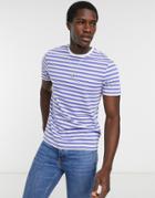 New Look Stripe T-shirt In Purple