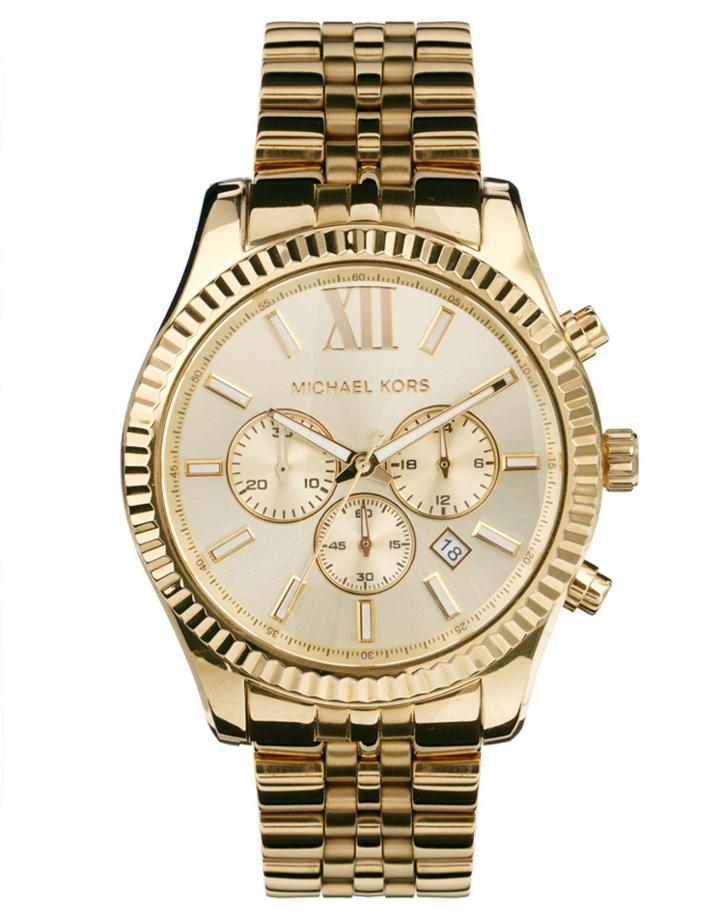 Michael Kors Watch Mk8281 Gold Chronograph