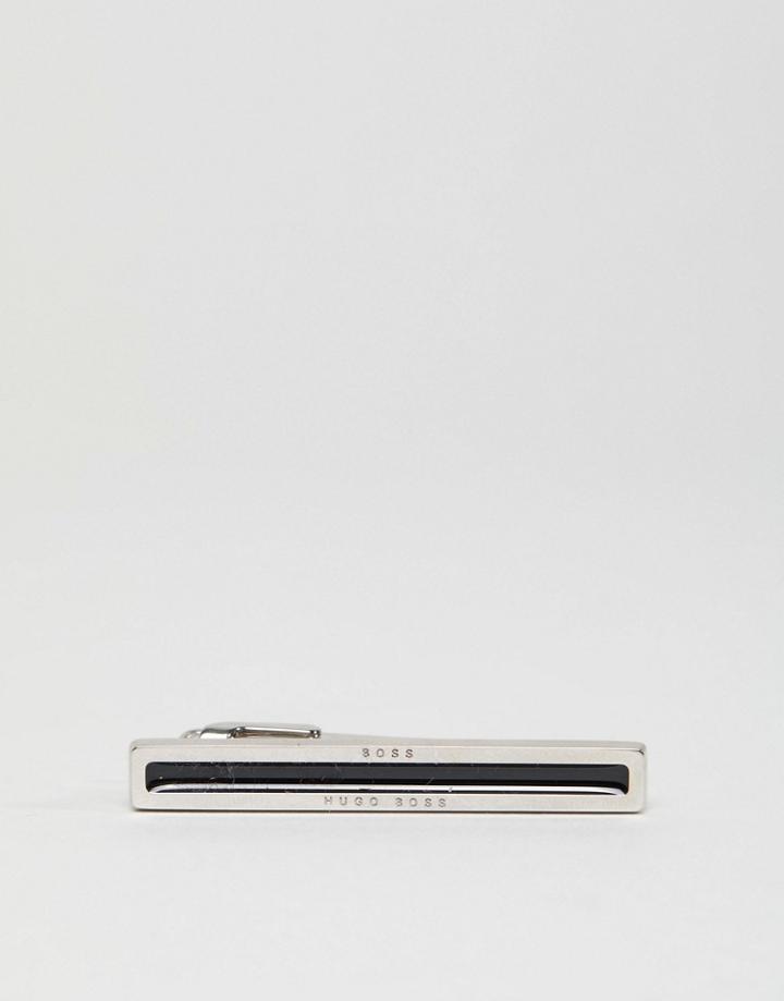 Boss By Hugo Boss Tim Logo Tie Bar In Black - Black