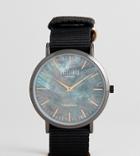 Reclaimed Vintage Inspired Utility Marble Canvas Watch In Black Exclusive To Asos - Black
