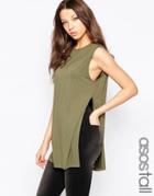 Asos Tall Sleeveless Tunic With Side Split - Black $17.00