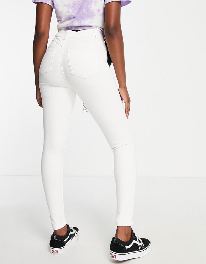 New Look Lift And Shape Skinny Jeans In White
