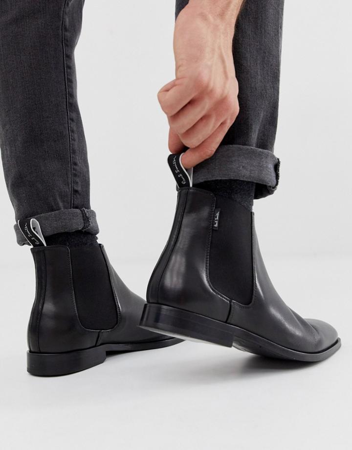 Ps Paul Smith Gerald Leather Chelsea Boot In Black