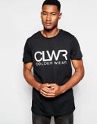 Clwr T-shirt With Clwr Print - Black