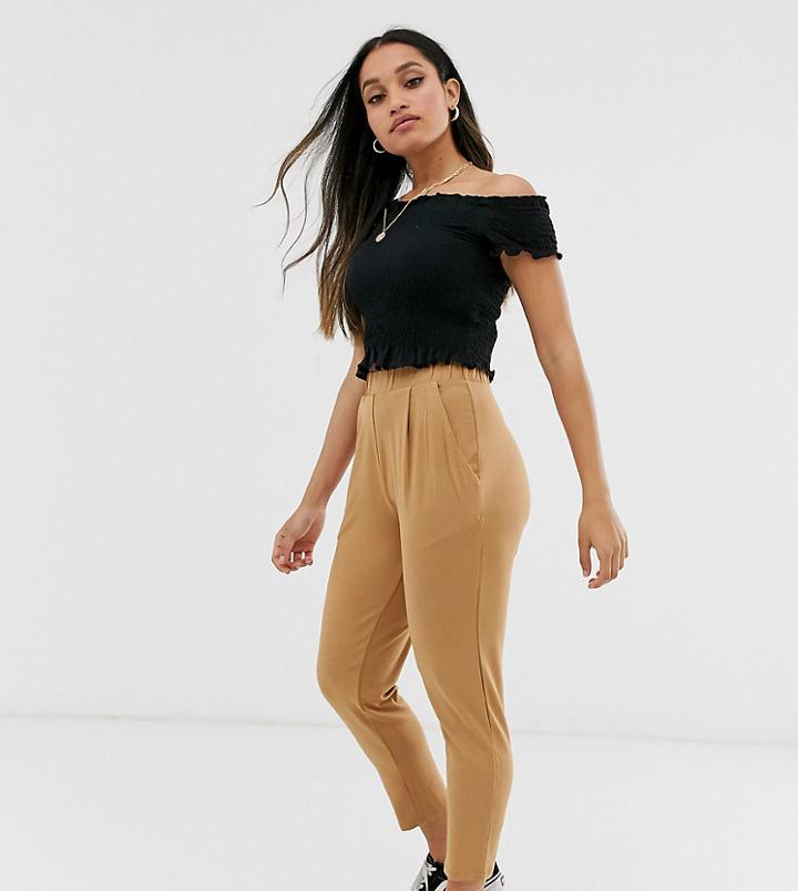 Asos Design Petite Ultimate Jersey Peg Pants-beige