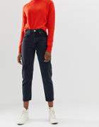 Asos Design Recycled Florence Authentic Straight Leg Jeans In Washed Black