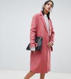 Na-kd Tie Sleeve Tailored Coat In Pink