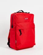 Levi's Backpack In Red With Batwing Logo