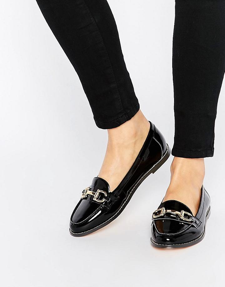 London Rebel Bar Loafers - Black