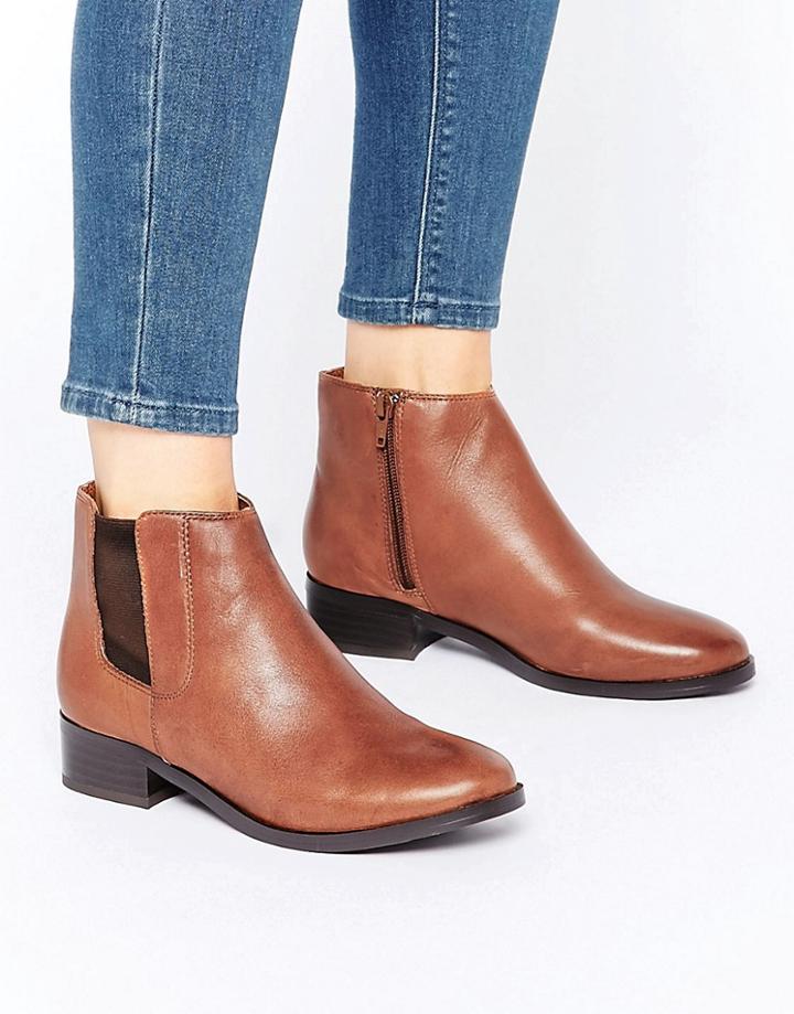 New Look Leather Ankle Boots - Tan