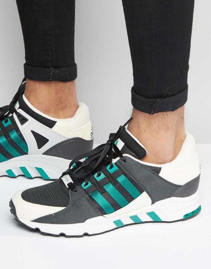 Adidas Originals Equipment Support Sneakers In Black S32145 - Black
