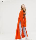 Collusion Maxi Cardigan - Orange