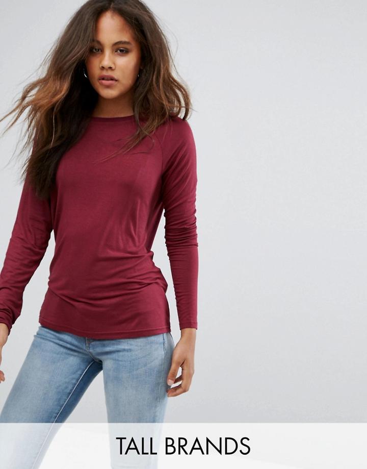 Noisy May Tall Jersey Top - Red