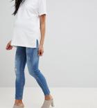 Gebe Maternity Over-the-bump Skinny Jeans-blue
