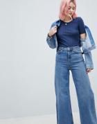 Brave Soul Valerie Rib T Shirt - Blue