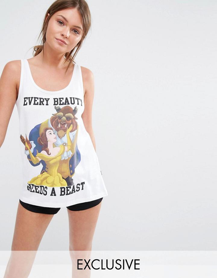 Missimo Every Beauty Needs A Beast Short Set - White