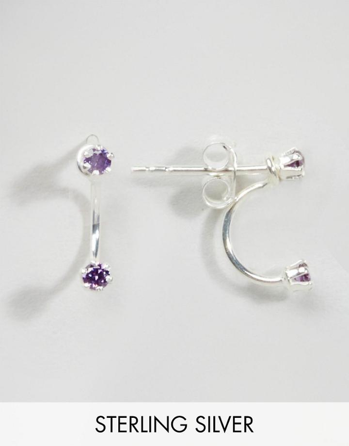 Asos Sterling Silver Mini Swing Earrings - Silver
