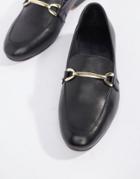Asos Design Moment Leather Loafers - Black