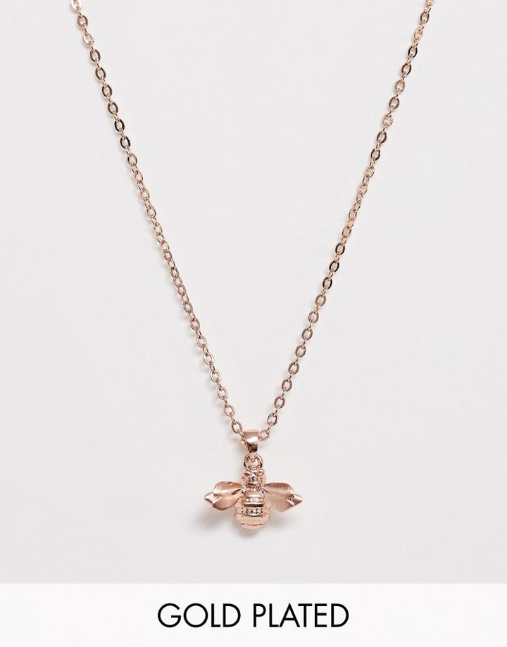 Ted Baker Rose Gold Bumble Bee Necklace