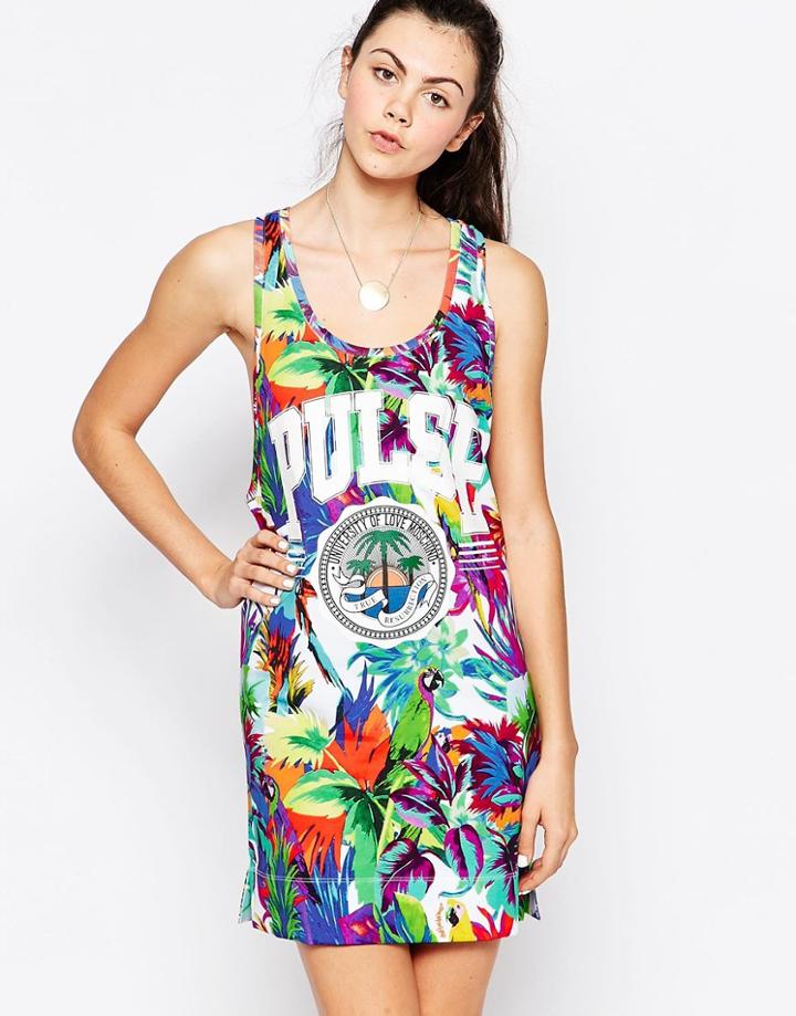 Love Moschino Jungle Print Jersey Dress - White