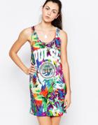 Love Moschino Jungle Print Jersey Dress - White