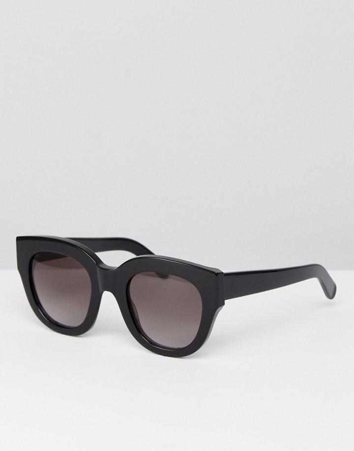 Monokel Eyewear Cleo Cat Eye Sunglasses In Black - Black