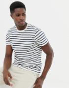 J.crew Mercantile Slim Fit Deck Striped T-shirt In White - White