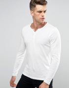 Blend Long Sleeve Grandad Top Off White - White