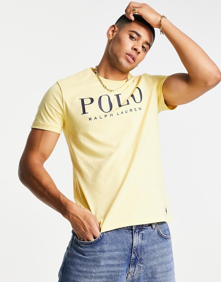 Polo Ralph Lauren Front Logo T-shirt In Yellow