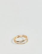 Asos Design Pinky Ring In Wire Wrap Design In Gold