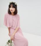 Tfnc Chiffon Bridesmaid Cape Cover Up - Pink