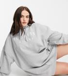 Il Sarto Curve Oversized Hoodie Dress In Gray-grey