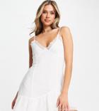 Asyou Frill Edge Cami Sundress In White