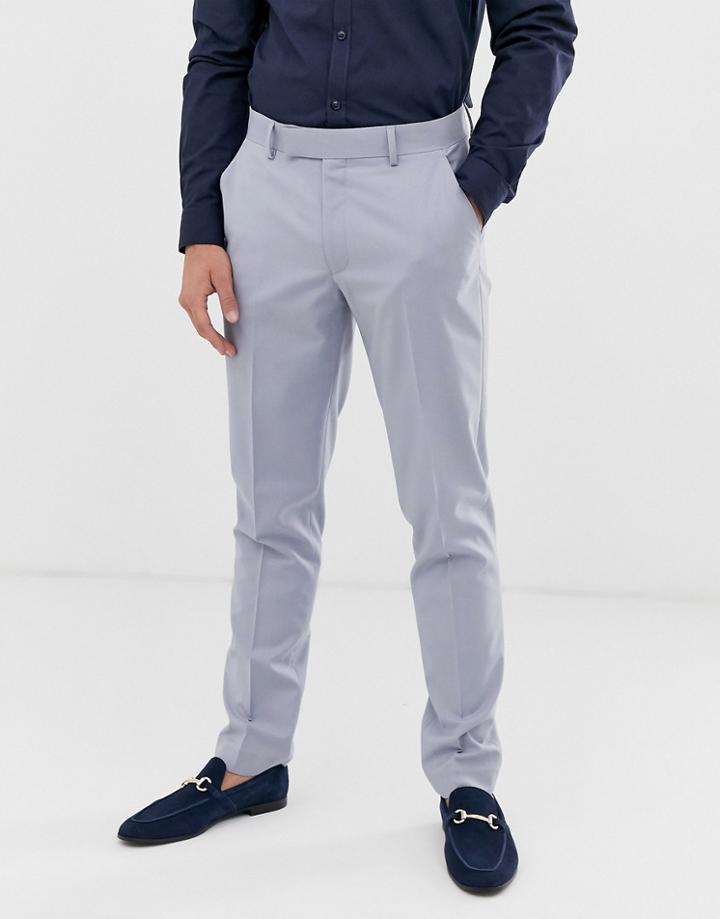 Asos Design Wedding Skinny Suit Pants In Kentucky Blue - Blue